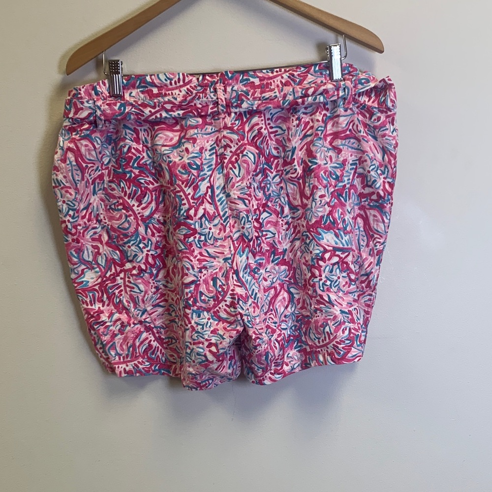 Pink Patterned Women's Casual Shorts - Picture 4 of 4